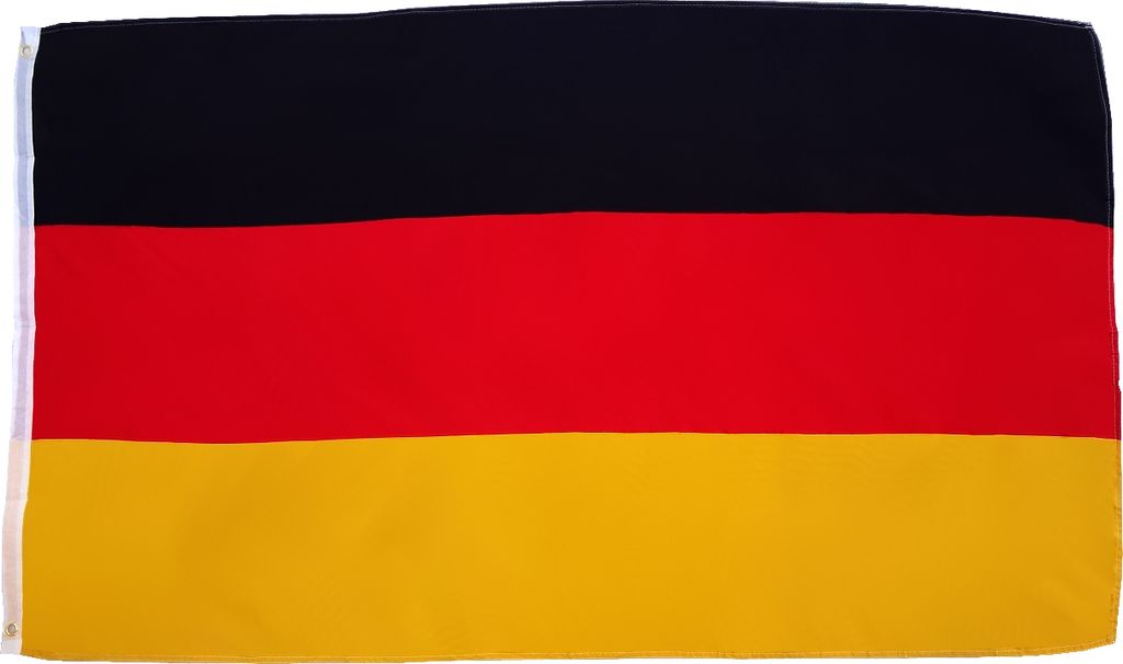 Drapeau Allemagne noir-rouge-or 150x90cm avec 2 oeillets Image du produit 