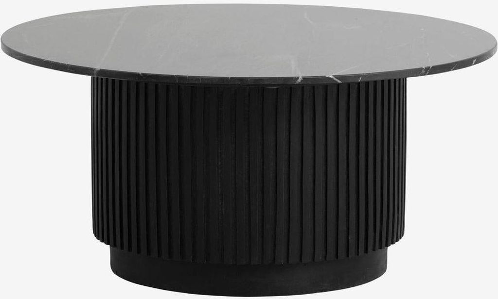 Couchtisch ERIE Ø90cm aus Marmor - Schwarz