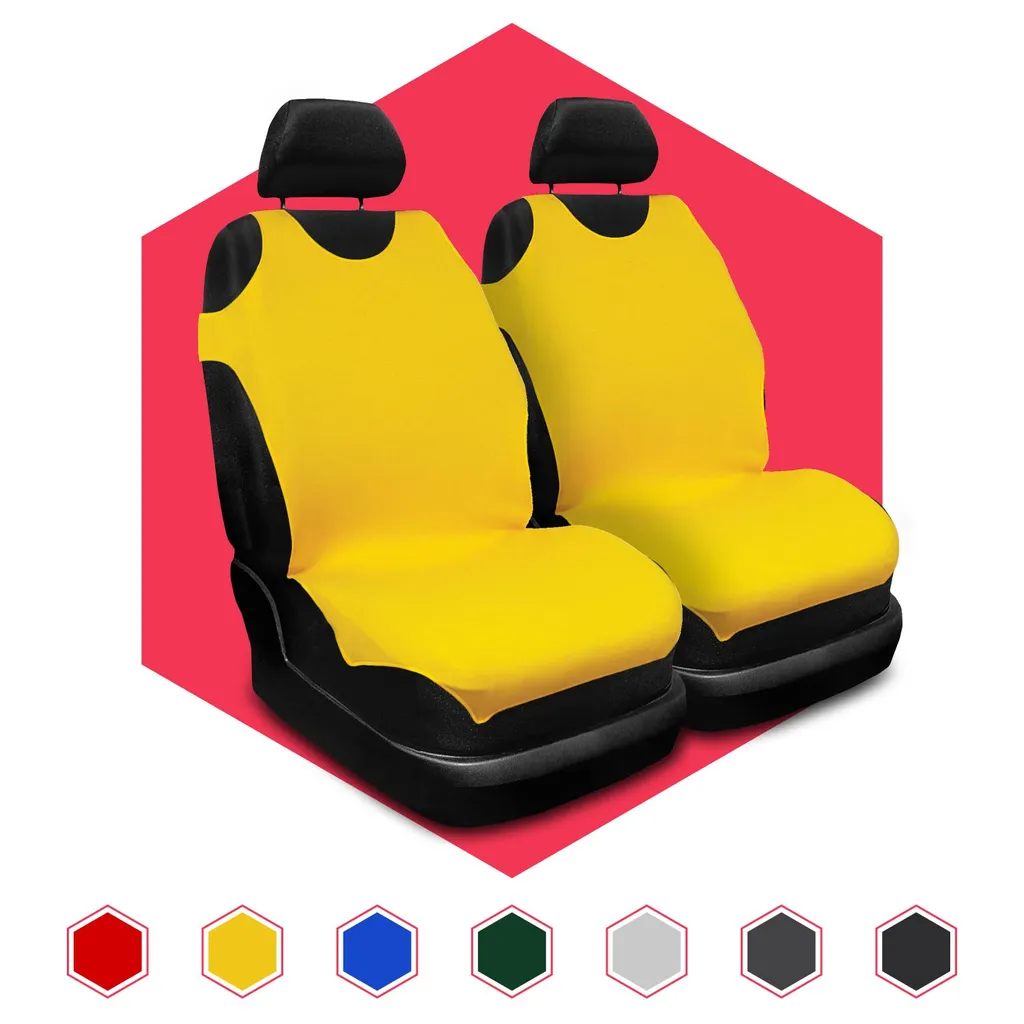 Coprisedili Auto Universali 1+1 Giallo - Protezione Sedili Anteriori