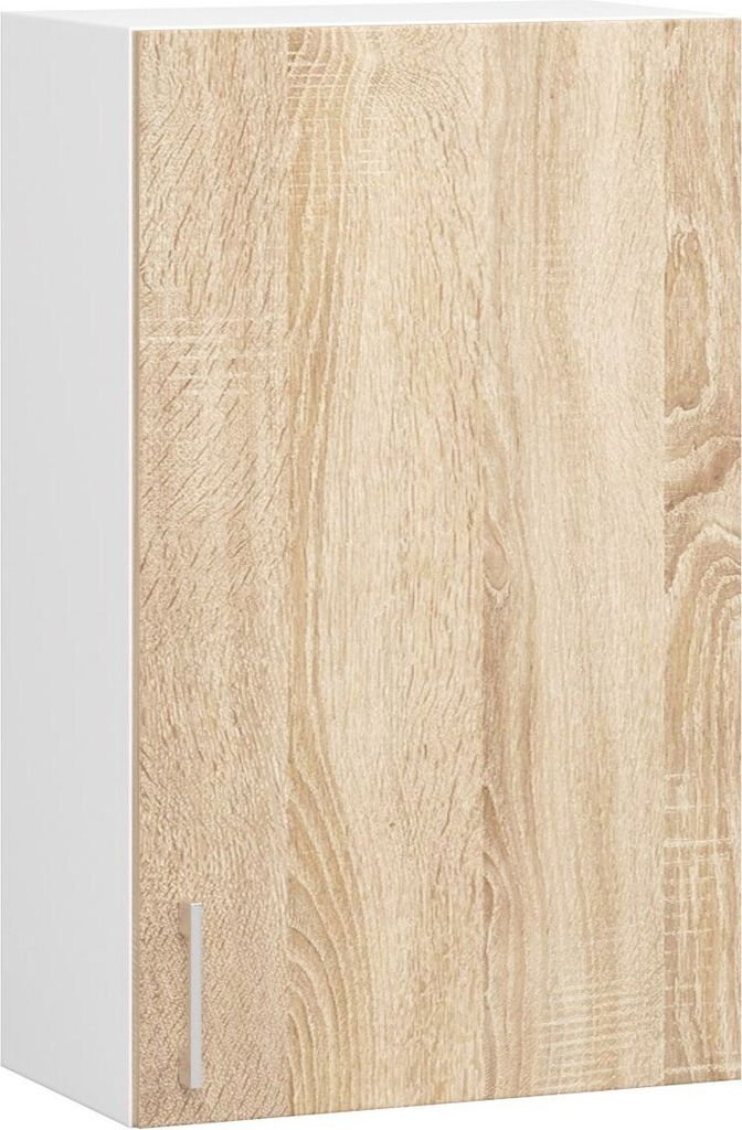 Küchen-Hängeschrank LIMA Weiß 50 cm Front Sonoma Eiche B50xH72xT30,5 cm