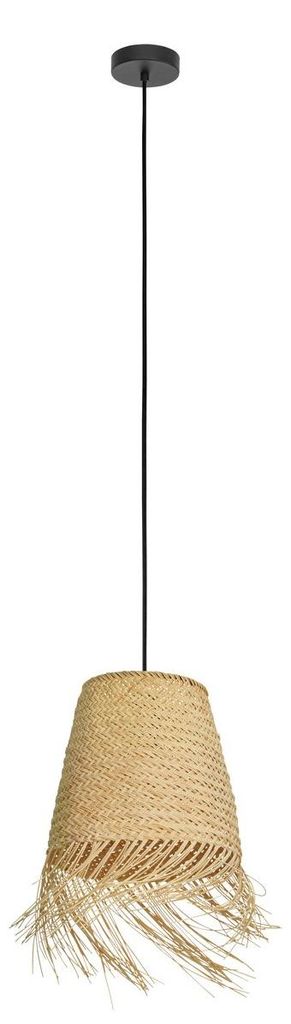 Eglo Pendelleuchte Aycliff schwarz natur 30 x 110 cm E27 Produktbild 
