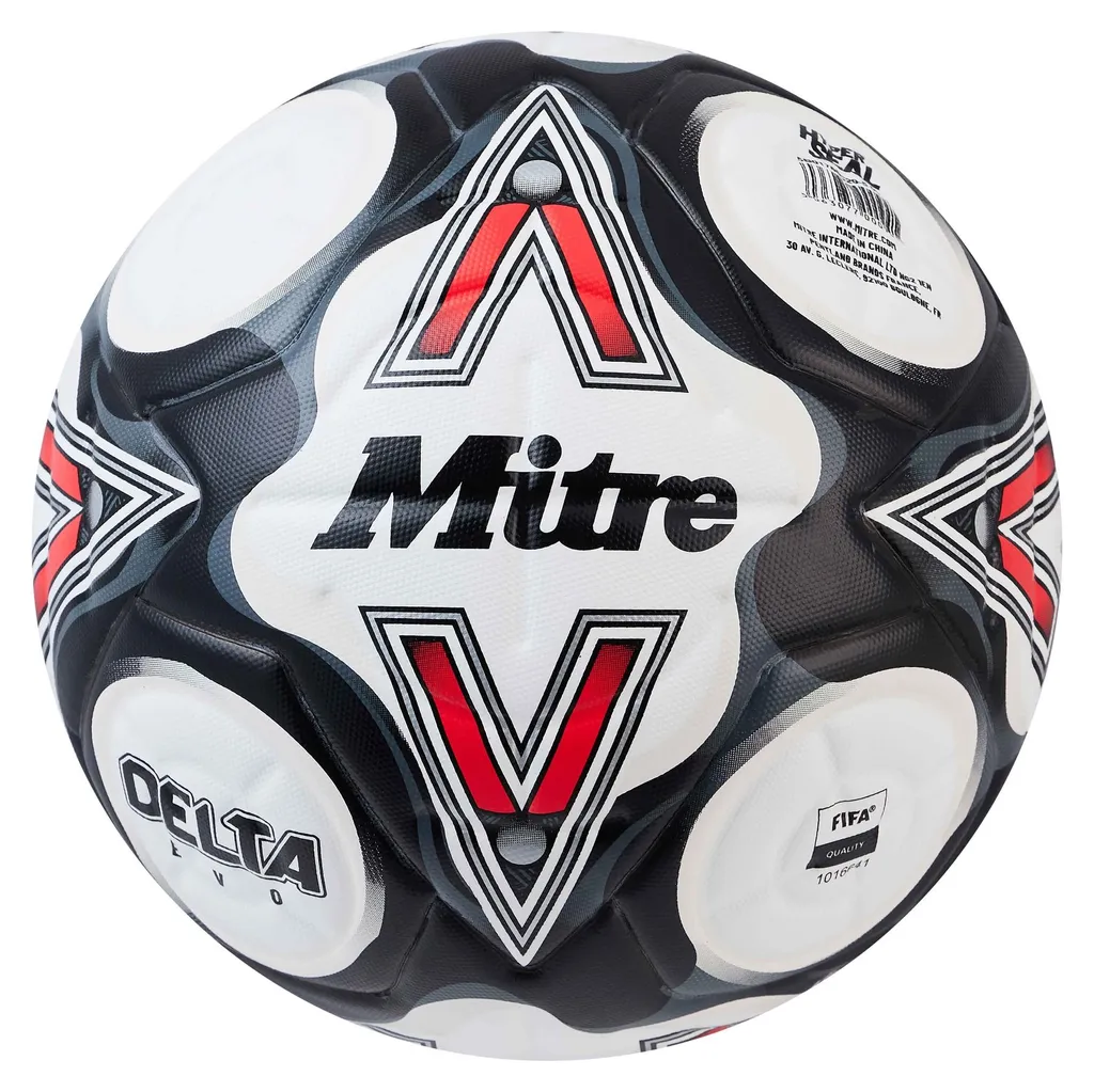 Ballon Mitre Delta Evo Football Taille 5 Blanc Idéal Match et Entraînement