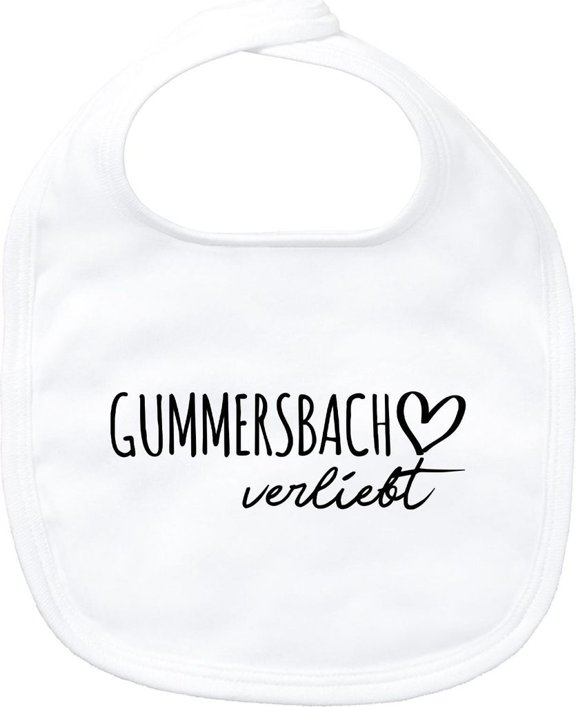 Huuraa Baby Lätzchen Gummersbach verliebt White Klettverschluss Baumwolle Latz Geschenkidee