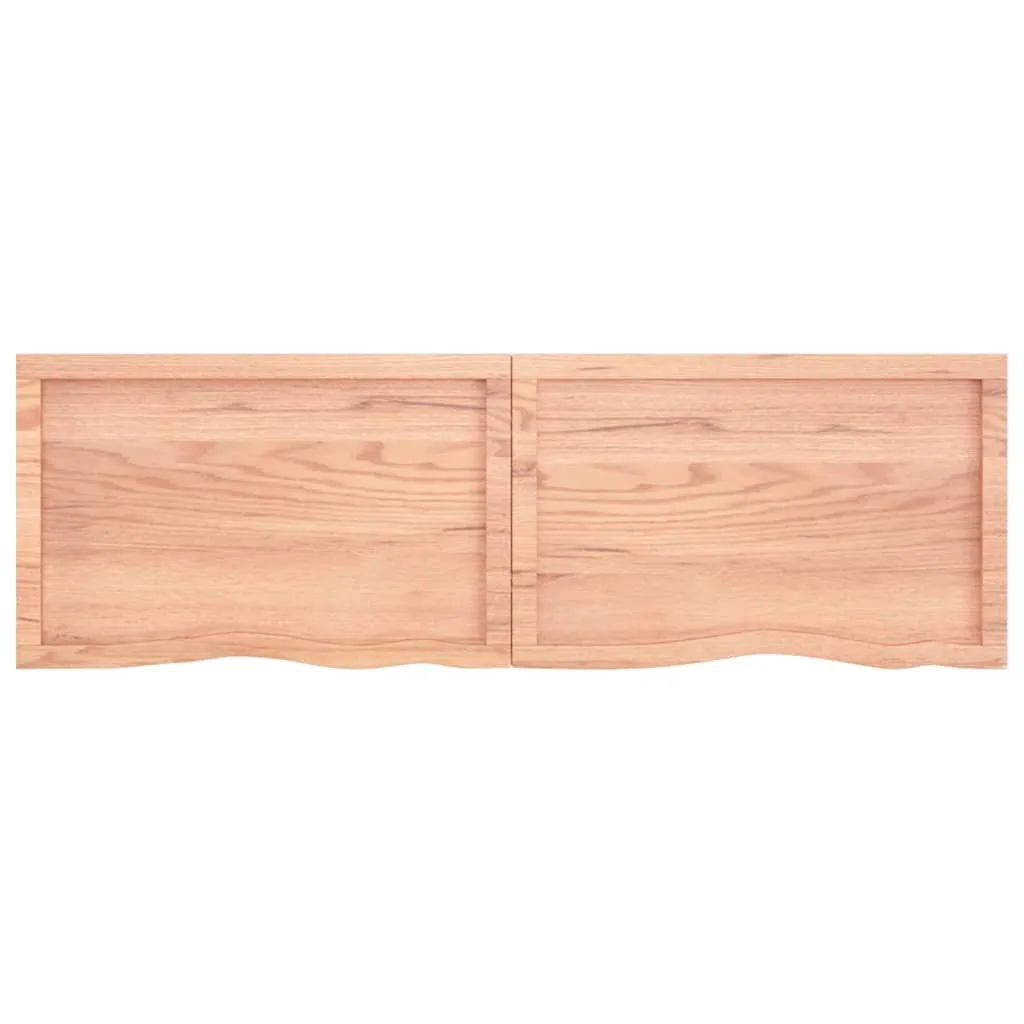 Piano del tavolo marrone chiaro 160x50x(2-4)cm in legno massiccio trattato con rovere