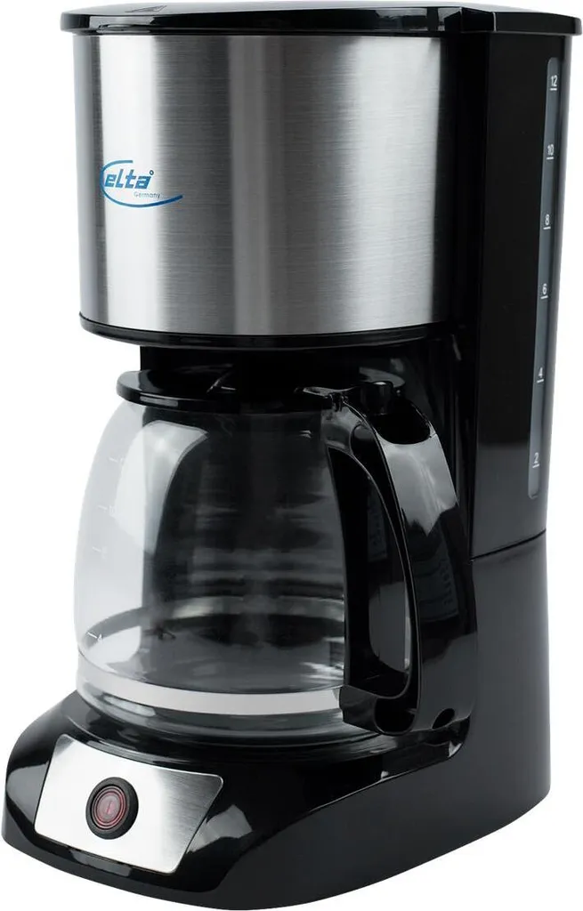 Cafetière filtre Elta en acier inoxydable avec verseuse en verre 1.2L