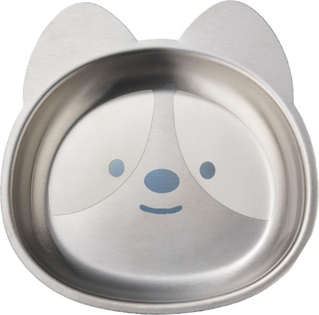 Kinder-Mahlzeittablett, Cartoon-Edelstahl-Teller, Tierform, rostfrei, bruchsicher, Geschirr