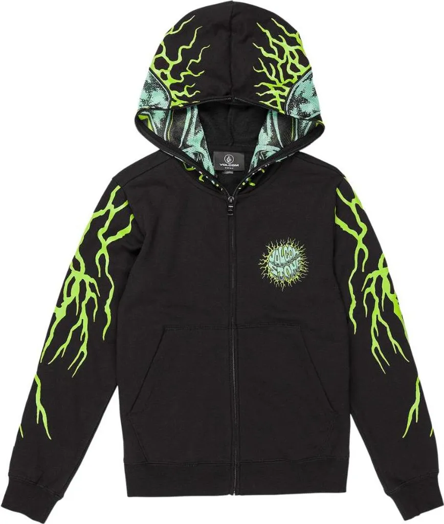 Sweat à capuche zippé noir Volcom Alien taille M veste streetwear