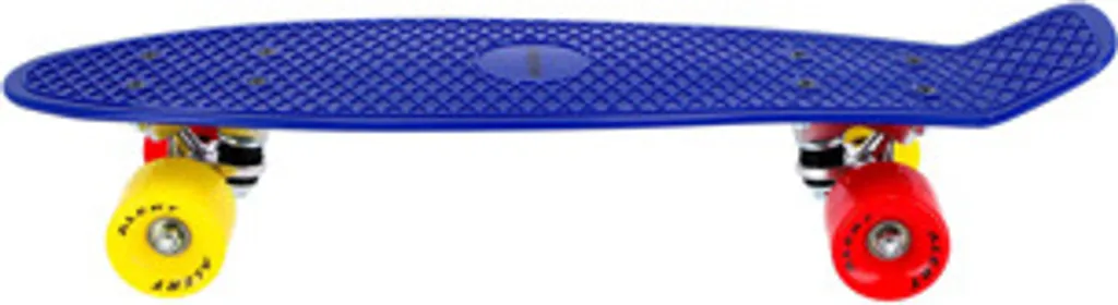 Mini skateboard Funboard 55cm pour enfant bleu avec roulements ABEC 7