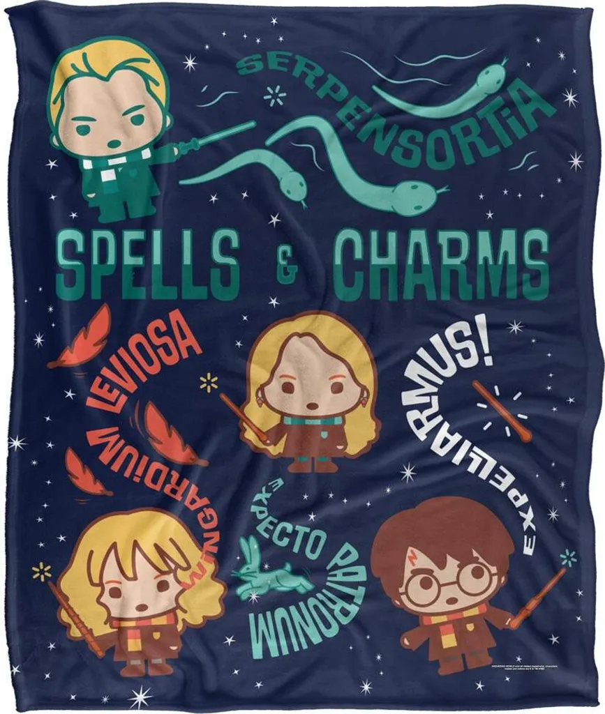 Harry Potter Couverture Spells & Charms Chibi TV19033 Taille Unique Multicolore