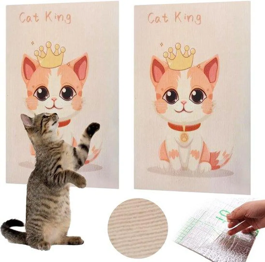 Tapis à griffer pour chats autocollant 40x60 cm ultra résistant en sisal
