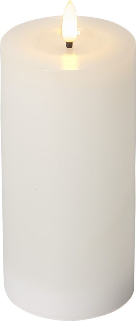 Star-Trading LED Echtwachs-Kerze ''Flamme Flow'', flackernd, batteriebetrieben, Timer 6/18h, 2x AA