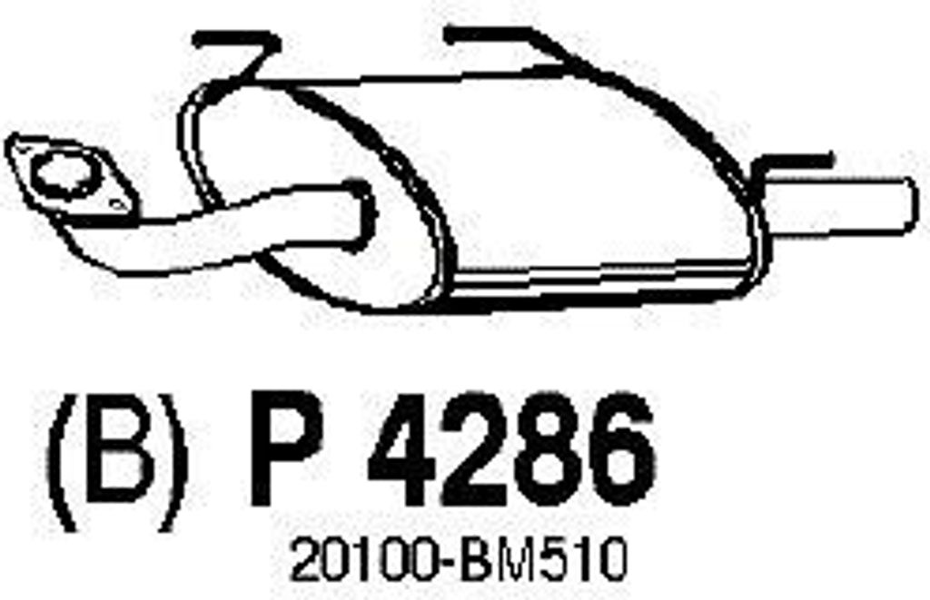 VEGAZ DS-241 Endschalldämpfer für NISSAN ALMERA II Hatchback (N16) Auspuff