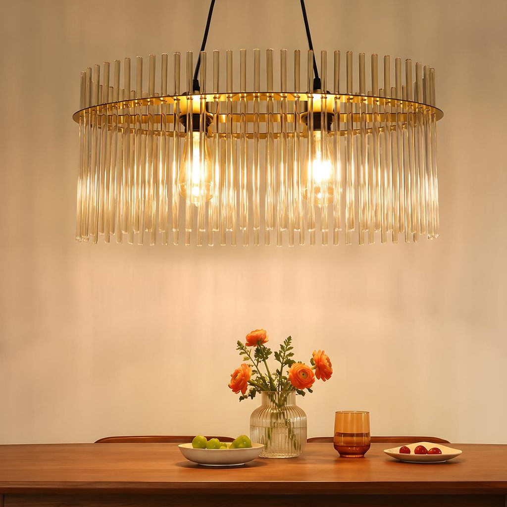 ZMH Závěsná lampa jídelní stolní závěsná lampa 2 plameny - Obrázek produktu 