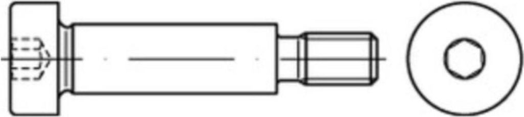 Reyher Paß-Schulterschrauben ISO 7379 A 2 6 f9 M 5x10 (50 Stück)