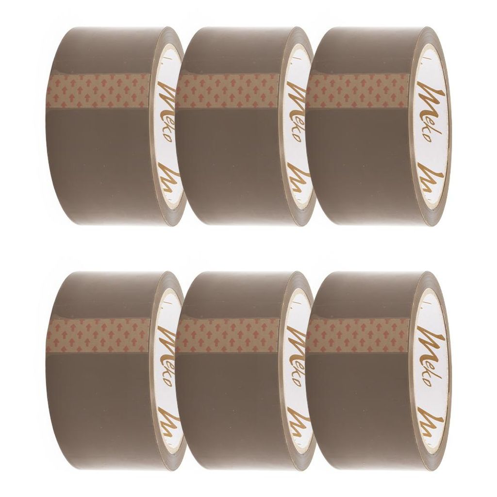 TerraTape Paketklebeband Braun 6 Rollen je 66 m x 48 mm – Produktbild 