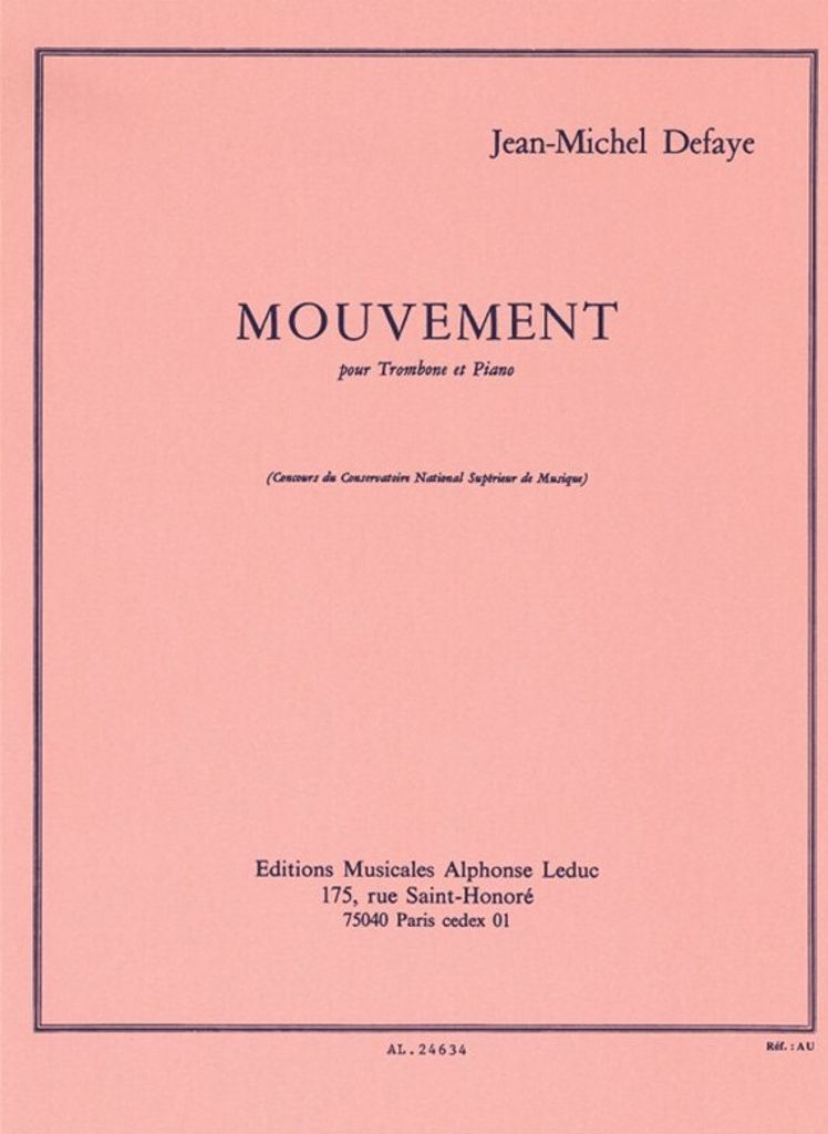 Mouvement pour trombone et piano