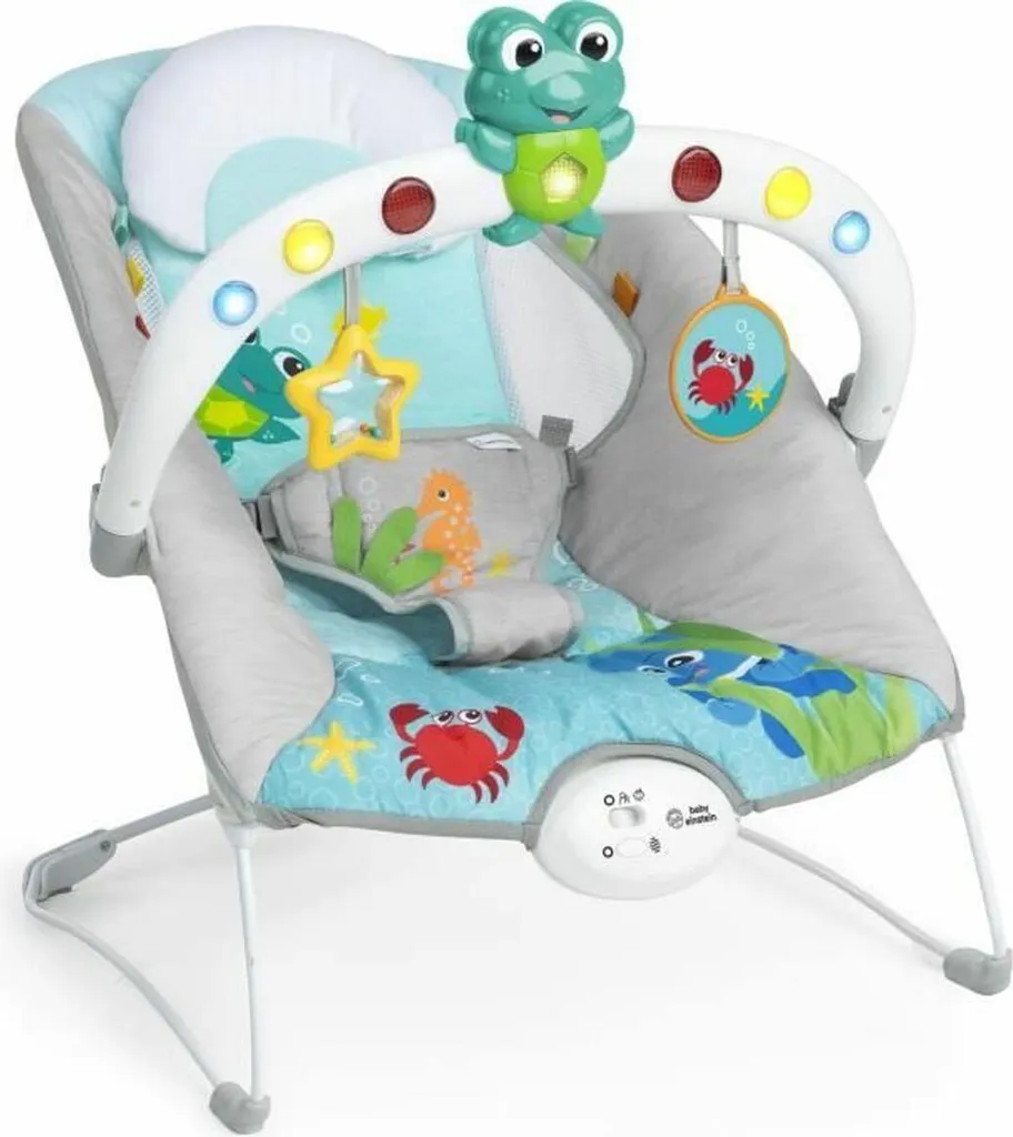 Hamac pour Bébé Baby Einstein Ocean Bleu Transat d'Éveil Interactif