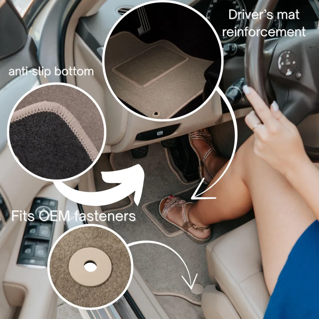 Tapis de sol beige ultra résistant compatible camion MAN TGX version 2017+