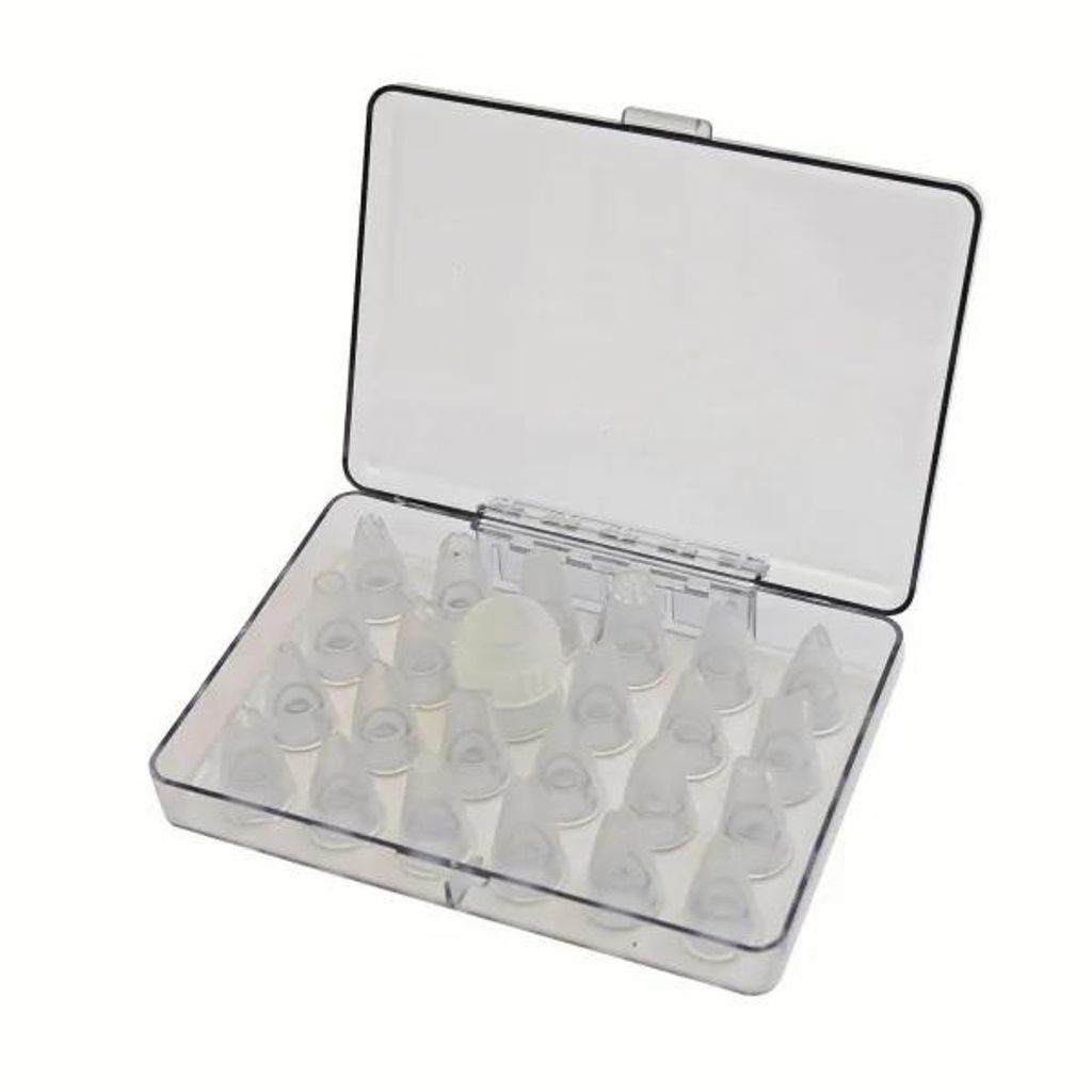 24-teiliges Spritztüllen-Set + Aufbewahrungsbox zum Backen & Verzieren Polycarbonat Profi-Qualität