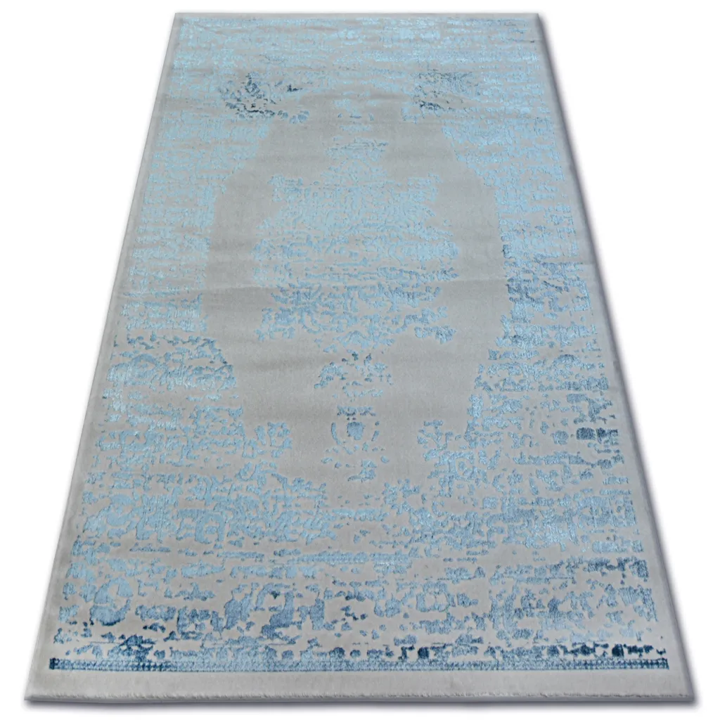 Tapis Acrylique Manyas 0917 Gris et Bleu 200x300 cm - Design Moderne