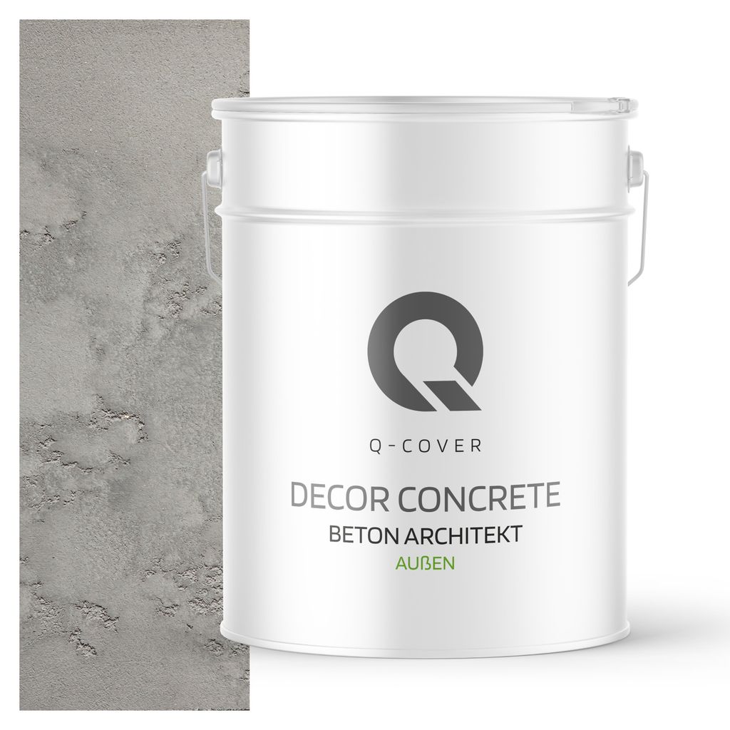Beton Architekt 15 Kg 10 m2 Grau 15 kg 10m2 | Dekorativerputz | Kellepnputz | Gebrauchsfertige Betonmasse Betonoptik Dekoratives Beton Außen