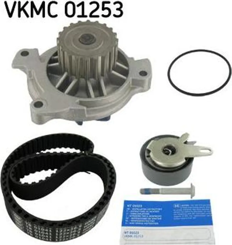 Pompe à eau avec kit courroie synchrone SKF VKMC 01253 haute endurance