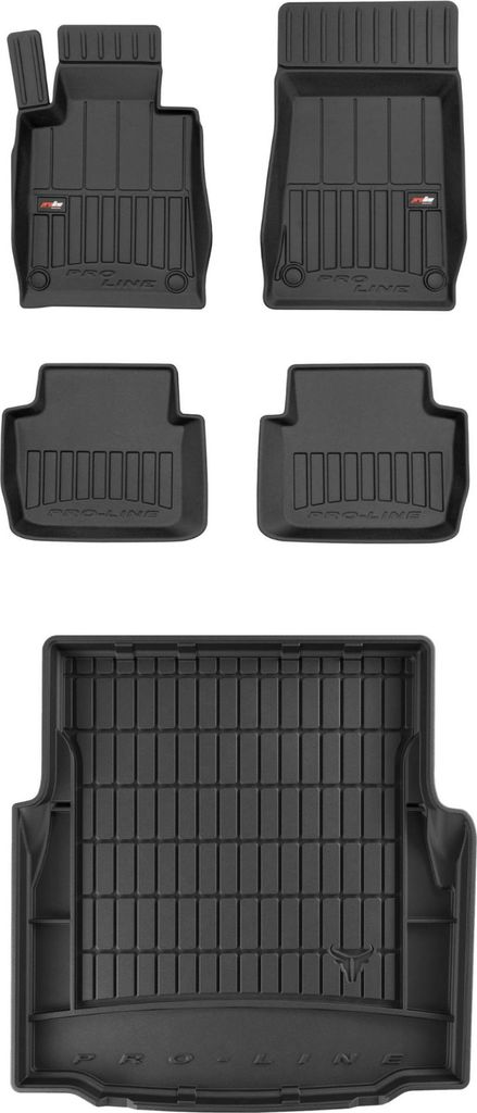 FROGUM Gummimatten Auto Fußmatten + Kofferraummatte für BMW 3er E46 1998-2005
