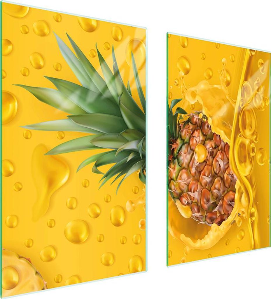 Glasschutzplatte Für Herd 75X52 Ananas