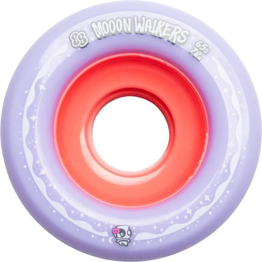 Roues de Skateboard 65 mm Moonwalker Noir 88 Wheels Idéal pour le Carving