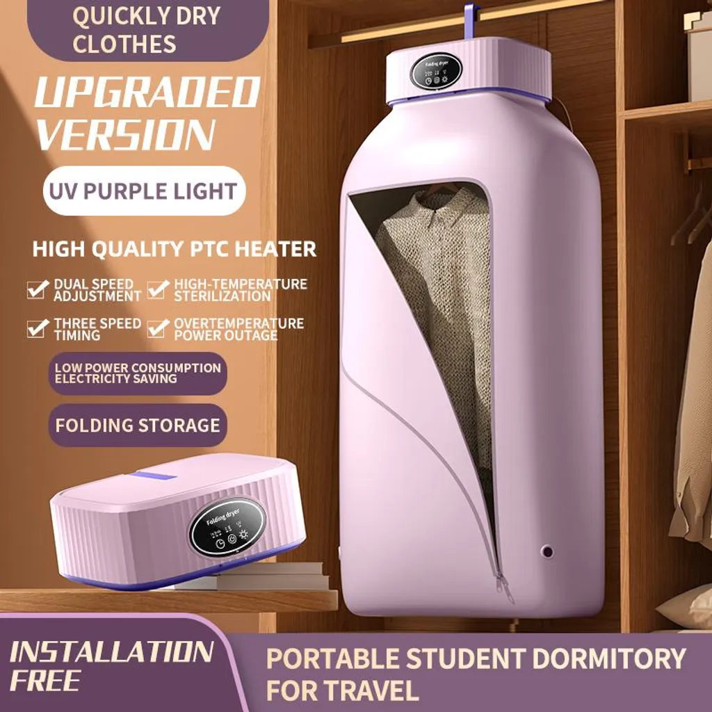 Sèche-linge compact avec stérilisation UV et minuterie intégrée