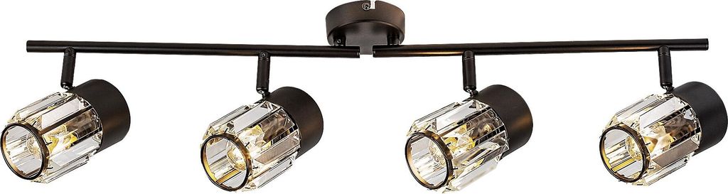 Rabalux 73062 Spots lampen Venaro E14 4x MAX 15 Metall Glas schwarz