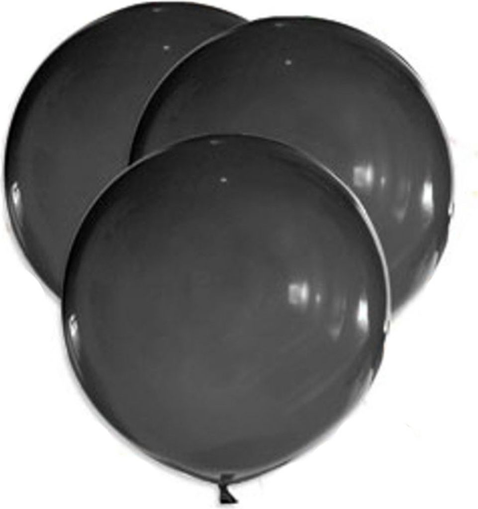 Luftballons Dekoration 5 Stück schwarz 47cm - Einheitsgröße
