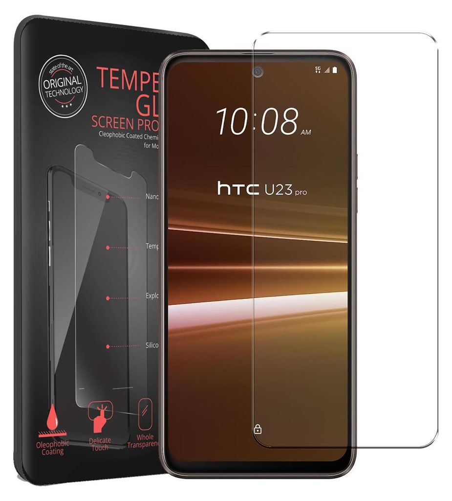 2x Conie Glasfolie für HTC U23 Pro Displayschutz Folie Panzer Glas Premium Schutzfolie Set Blasenfrei
