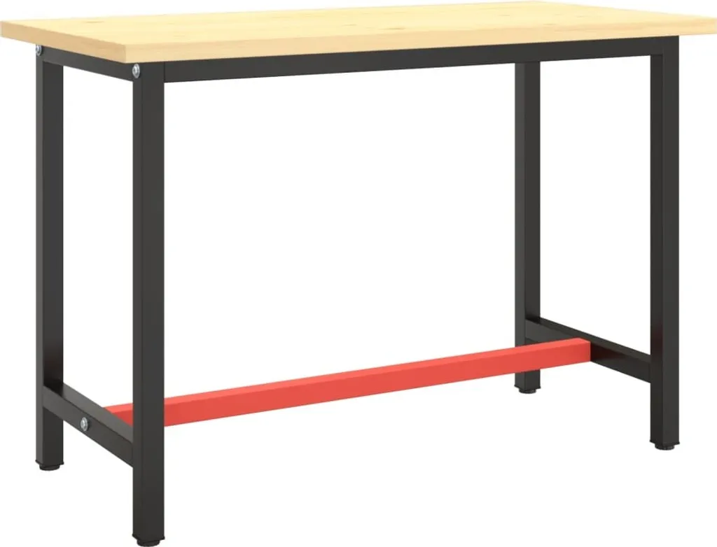 Crea il Tuo Banco da Lavoro: Telaio 110x50cm Metallo Rosso/Nero