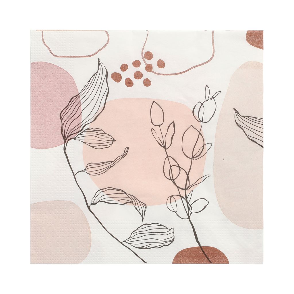 PAPSTAR Servietten 3-lagig, 33x33 cm, "Cocooning", elegant | Folie (20 Stück)