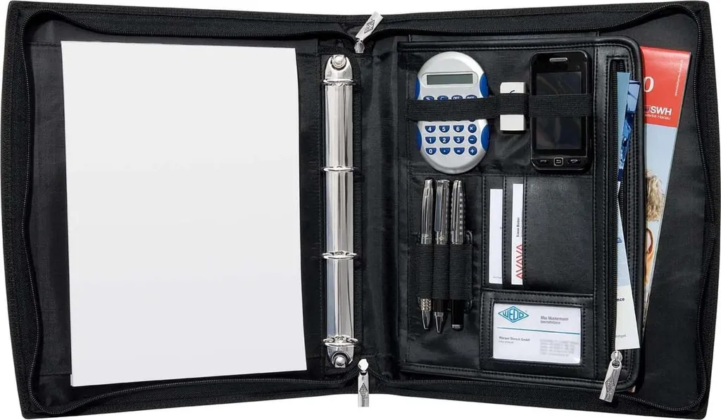 Porte-documents A4 WEDO Elegance noir pour dossiers professionnels