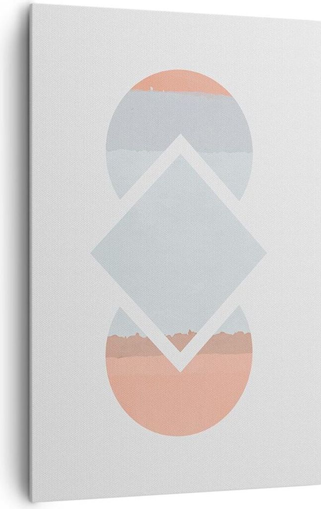 Bild auf Leinwand - Leinwandbild - Einteilig - Stück Geometrisch Diamant - 80x120cm - Wand Bild - Wanddeko - Wandbilder - Leinwanddruck - Wanddeko...