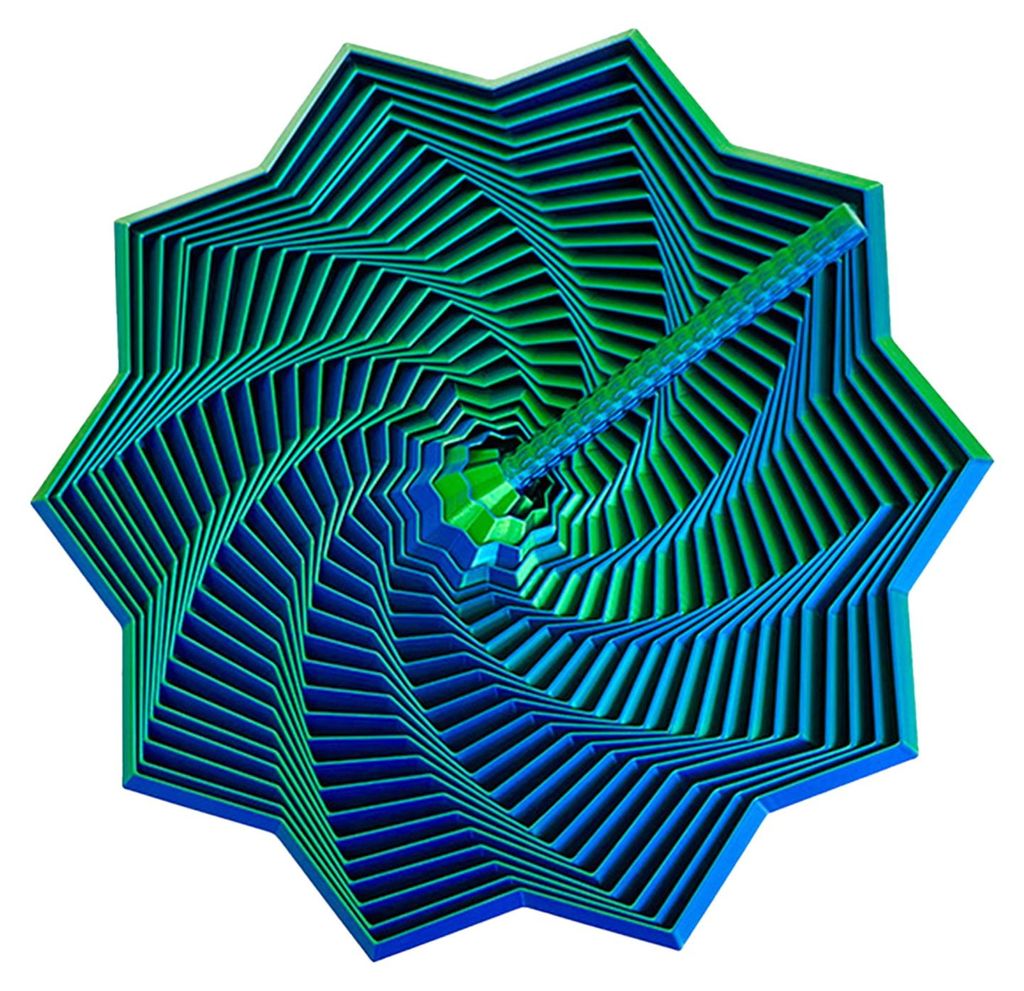 Erweiterter sensorischer Fidget-Stern, 3D-gedruckter Drehturm, flexibler Spiralstern mit Griff zur Stressbewältigung, Büroaccessoire