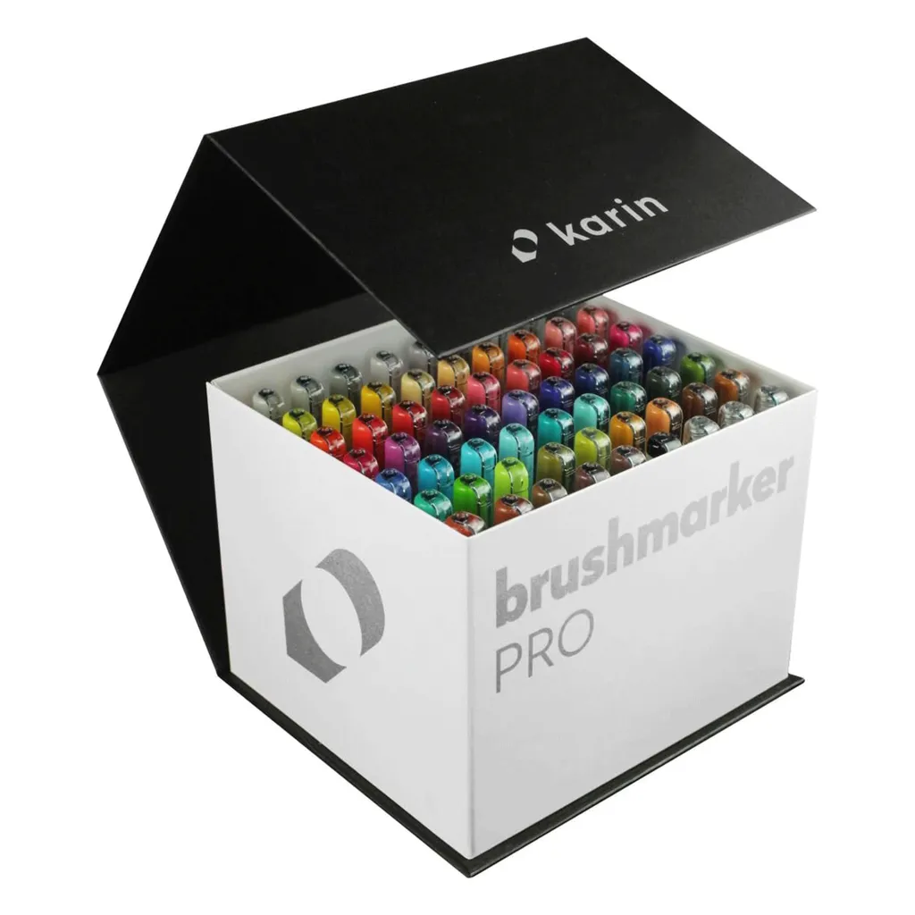 Finis les Stylos Secs : Karin DecoGel Brushmarker Pro Mega Box 60 Unités