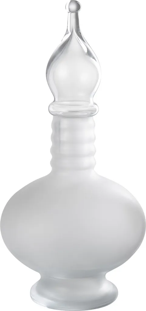 Petit Vase en Verre J-Line Joey : Finie la Poussière avec son Couvercle