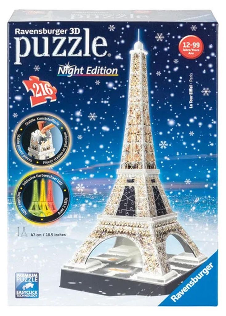 Ravensburger Eiffelturm Night 80541 Kinder Puzzle 3D Produktbild 