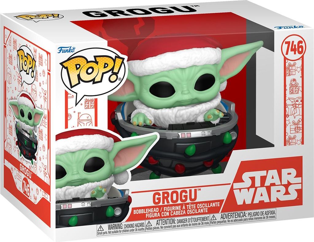 Figurka Funko Pop! - Grogu w Santa Hat w Pram z serii Star Wars