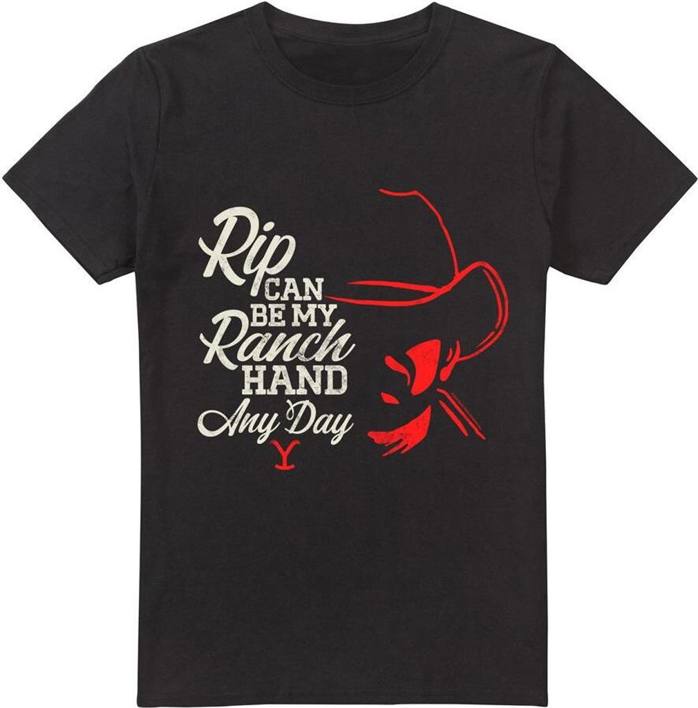 Yellowstone - "Rip Can Be My Ranch Hand" T-Shirt für Herren TV13419 (XL) (Schwarz)
