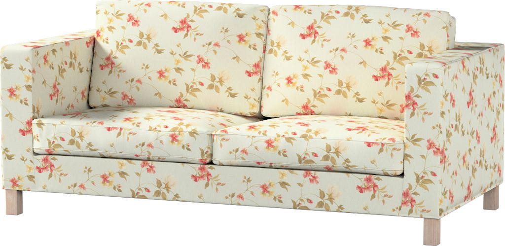 Dekoria Bezug für Karlanda Schlafsofa, kurz, blau-rosa, Bezug für Schlafsofa Karlanda kurz