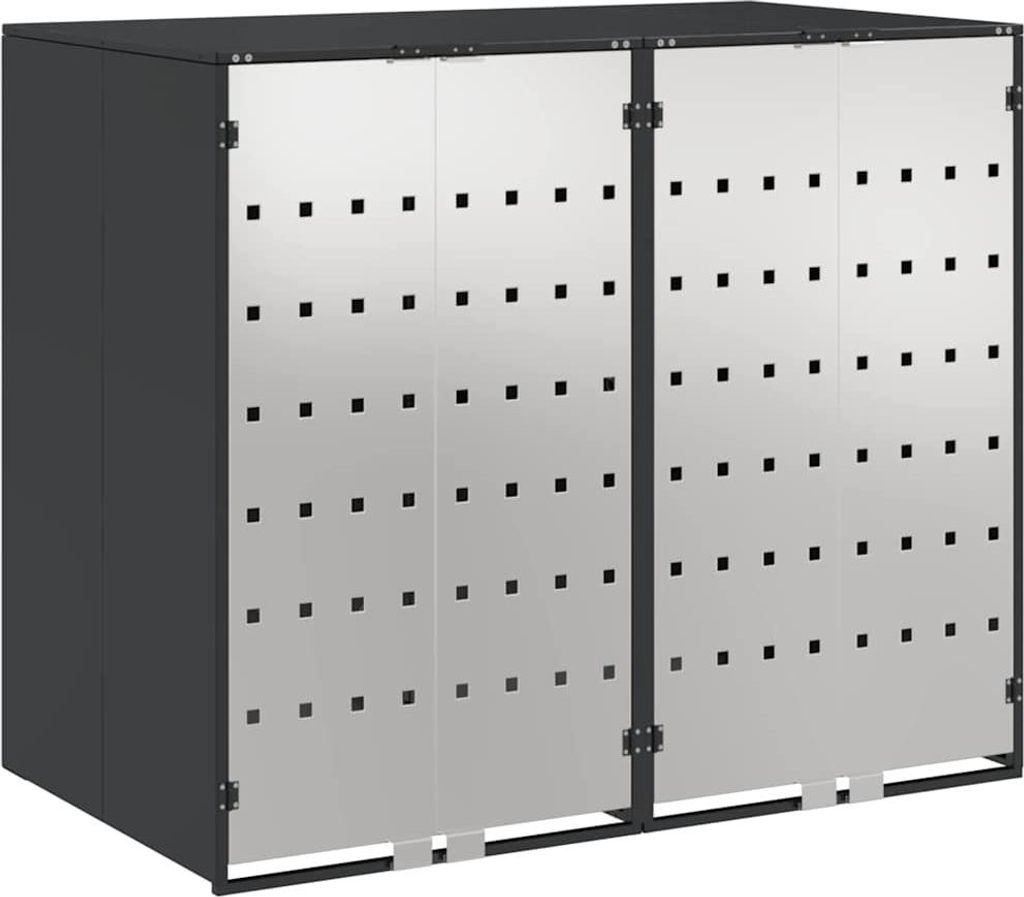 Wagenmüllbehälter für 2 Behälter 136 x 77,5 x 115,5 cm Stahl