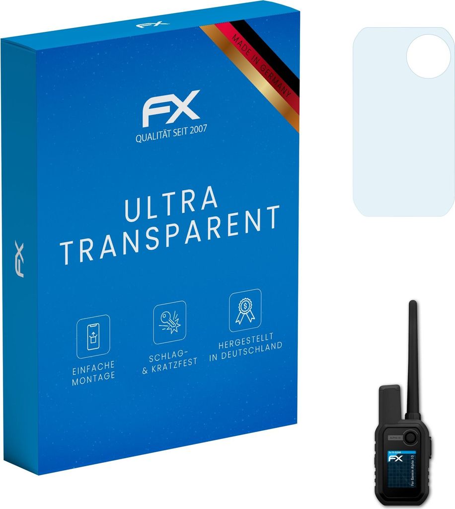 atFoliX FX-Clear 3x Schutzfolie kompatibel mit Garmin Alpha 10 Displayschutzfolie