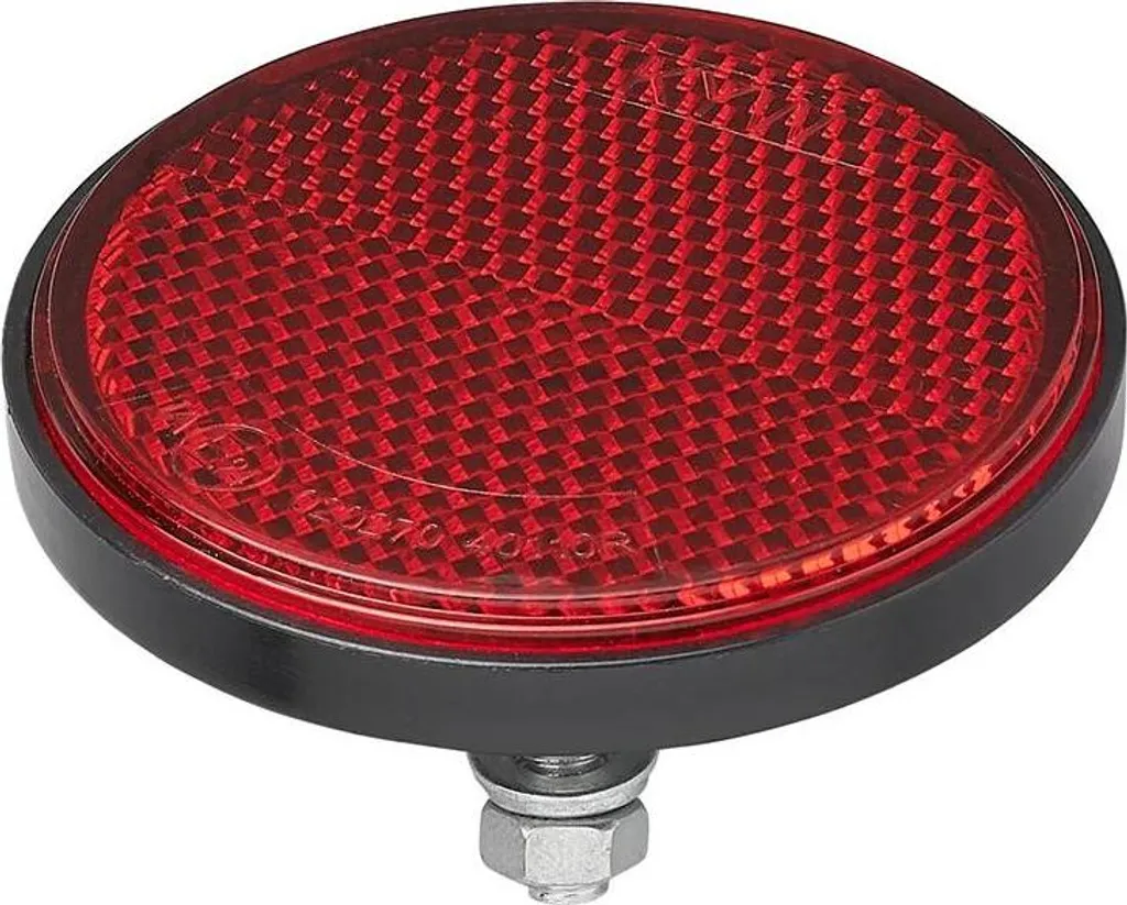Riflettore Rosso 60mm con Bullone M5 - Catadiottro Omologato ECE