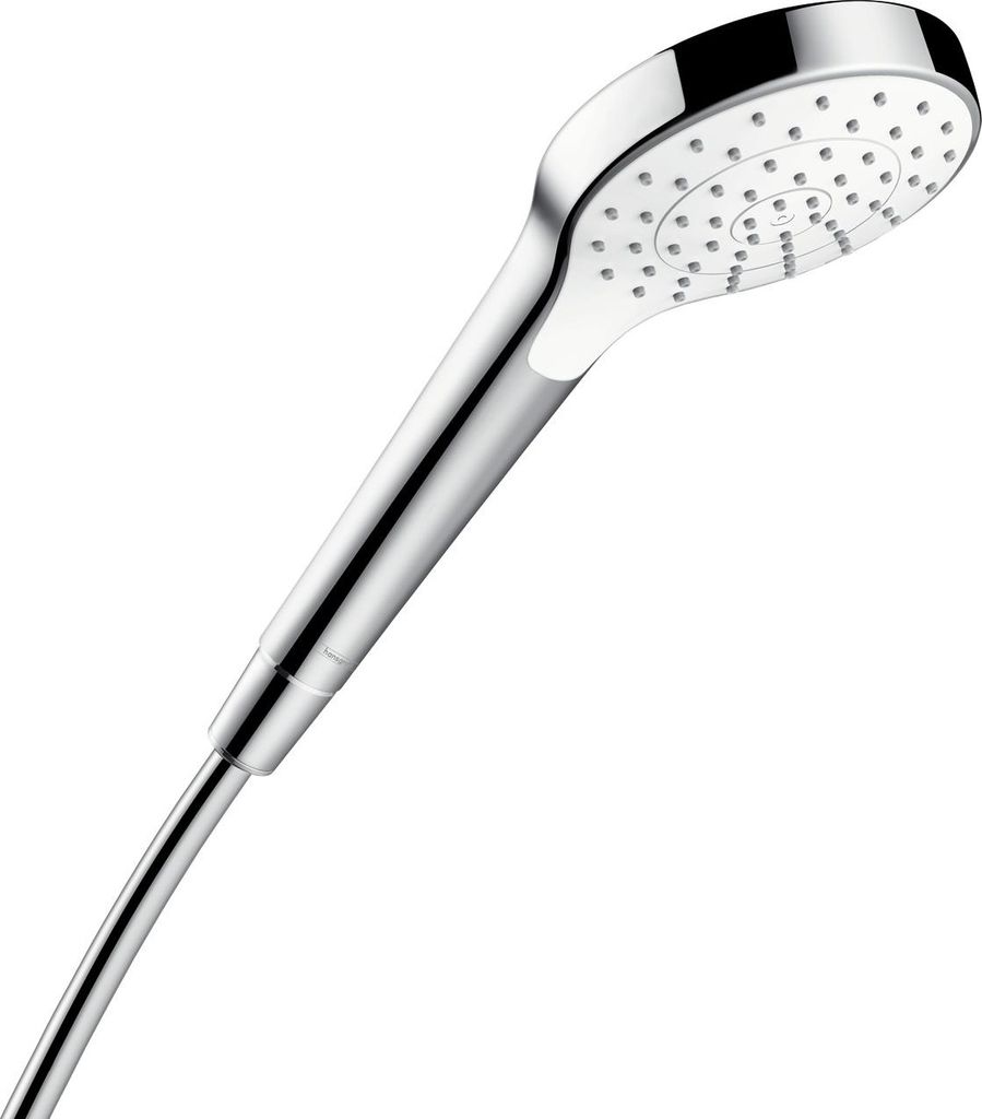 Hansgrohe Croma Select S, Handduschbrause mit Kopf, Chrom, Weiß, Wand