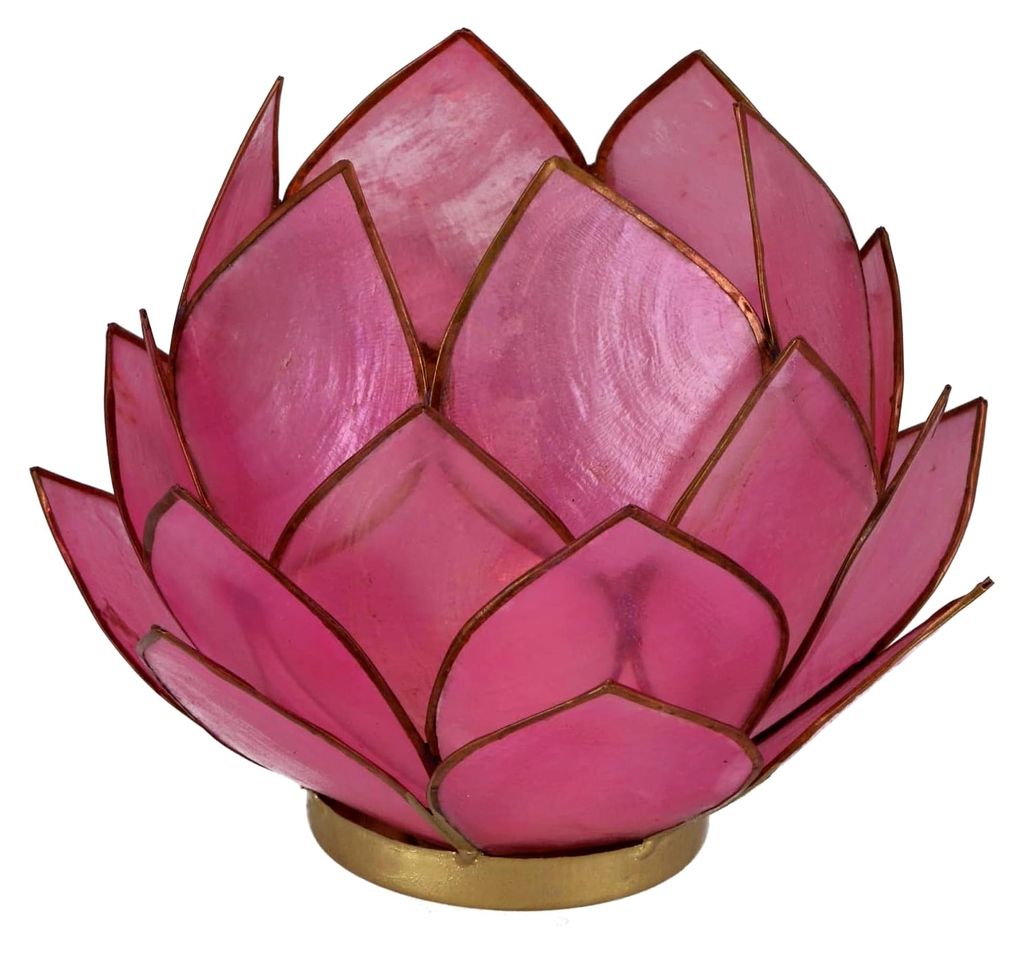 Lotus Teelicht Muschel 14x10 cm - Rosa