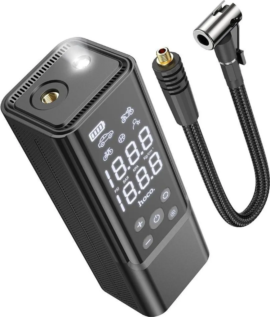 Compresseur voiture pour gonflage pneu sans fil Hoco ZP7 autonome
